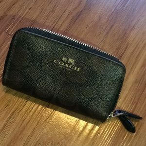 Coach Brown Zip Wallet